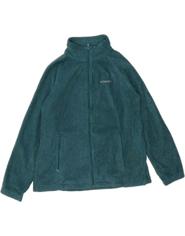 Online Boutique Stores COLUMBIA Womens Oversized Fleece Jacket UK 18 XL Green Polyester