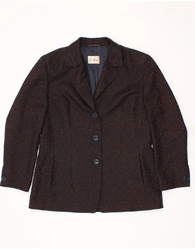 Casual and Comfortable Outfits BETTY BARCLAY Womens 3 Button Blazer Jacket UK 16 Large Brown Paisley Wool Casual and Comfortable Outfits BETTY BARCLAY Womens 3 Button Blazer Jacket UK 16 Large Brown Paisley Wool