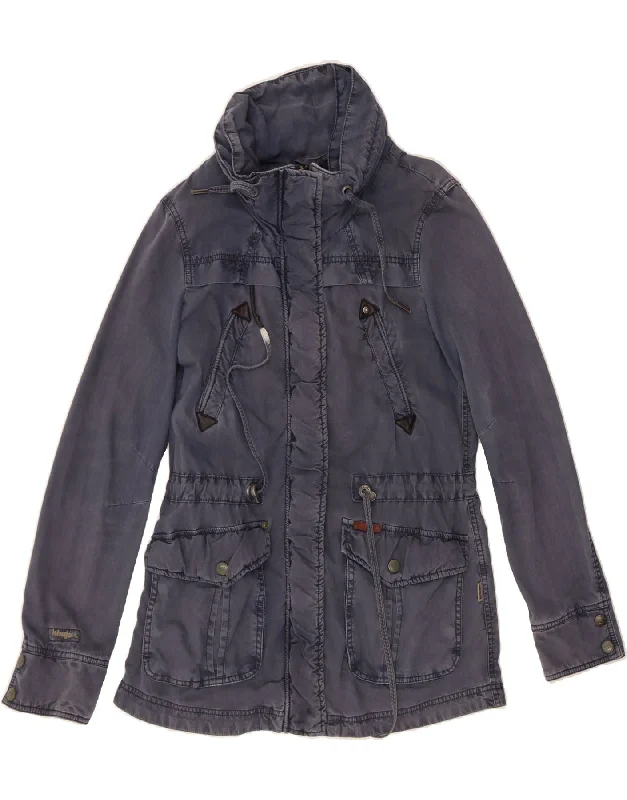Women Online Clothing Boutiques KHUJO Womens Hooded Utility Jacket UK 14 Medium Navy Blue Cotton Women Online Clothing Boutiques KHUJO Womens Hooded Utility Jacket UK 14 Medium Navy Blue Cotton
