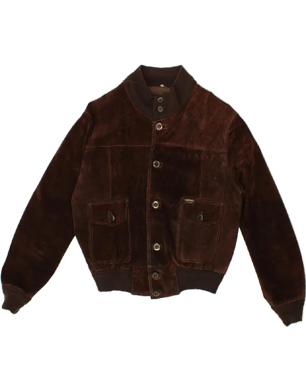 Women's Plus-Size Attire MARCOS Womens Bomber Leather Jacket IT 54 3XL Brown Leather Women's Plus-Size Attire MARCOS Womens Bomber Leather Jacket IT 54 3XL Brown Leather