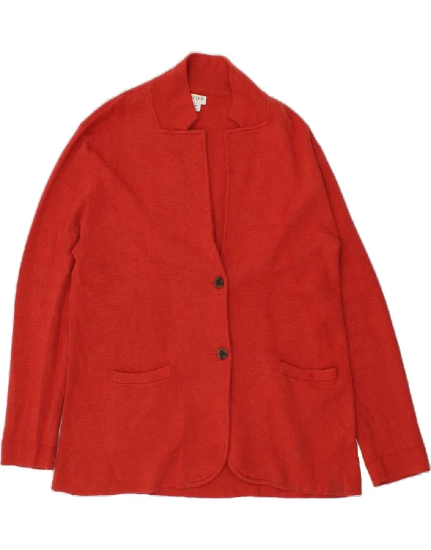 Women's Comfortable Apparel J. CREW Womens Knit 2 Button Blazer Jacket UK 18 XL Red Cotton Women's Comfortable Apparel J. CREW Womens Knit 2 Button Blazer Jacket UK 18 XL Red Cotton