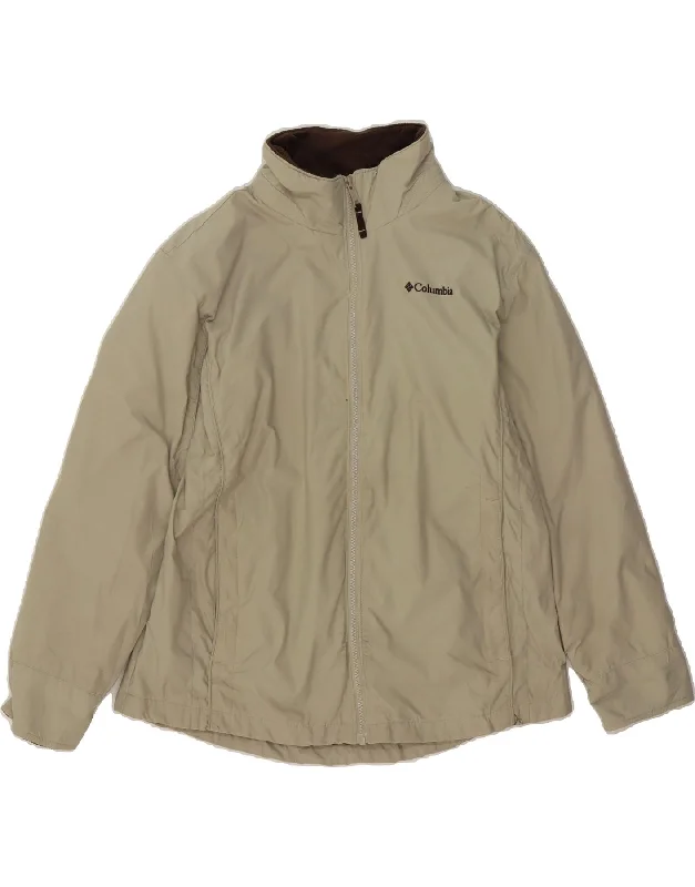 Women's Trendy Activewear Apparel COLUMBIA Womens Windbreaker Jacket UK 16 Large Beige Nylon