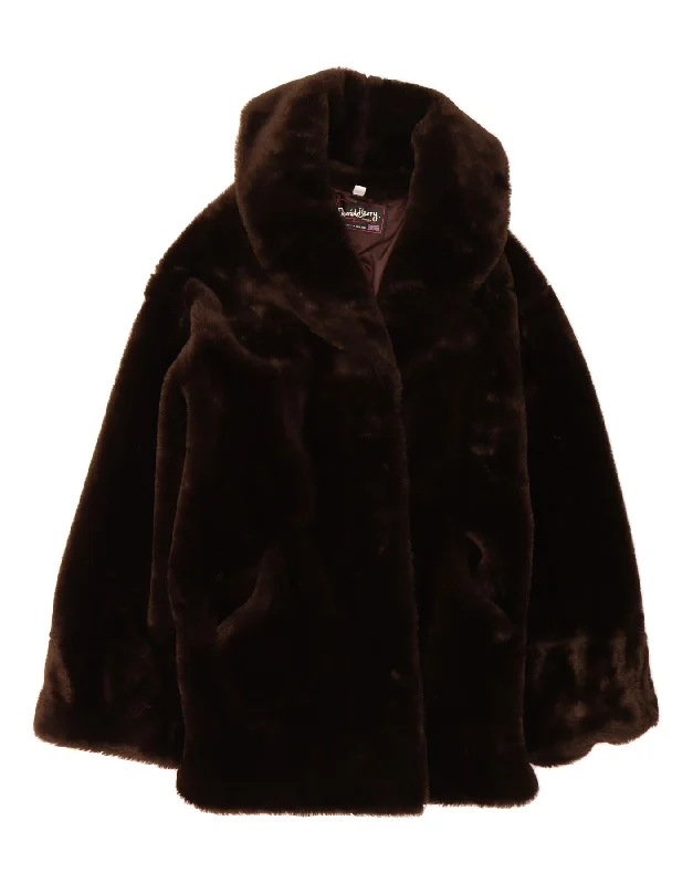 Women's Casual Apparel For Weekends VINTAGE Womens Faux Fur Overcoat UK 18 XL Brown Modacryl Women's Casual Apparel For Weekends VINTAGE Womens Faux Fur Overcoat UK 18 XL Brown Modacryl