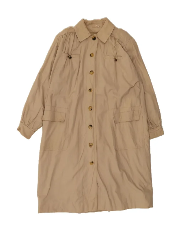 Women's Clothing Sale VALENTINO Womens Raincoat UK 20 2XL Beige Cotton