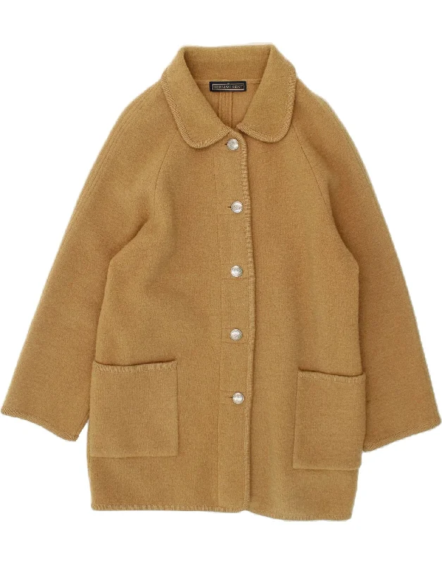 Fashion-forward Women's Wear HERMAN GEIST Womens Knit Overcoat UK 14 Medium Beige Wool
