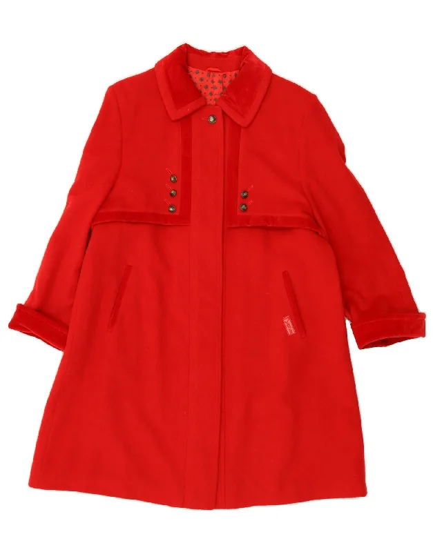 Women's Casual Attire DOLOMITEN Womens Oversized 3/4 Sleeve Overcoat EU 46 XL Red Virgin Wool Women's Casual Attire DOLOMITEN Womens Oversized 3/4 Sleeve Overcoat EU 46 XL Red Virgin Wool