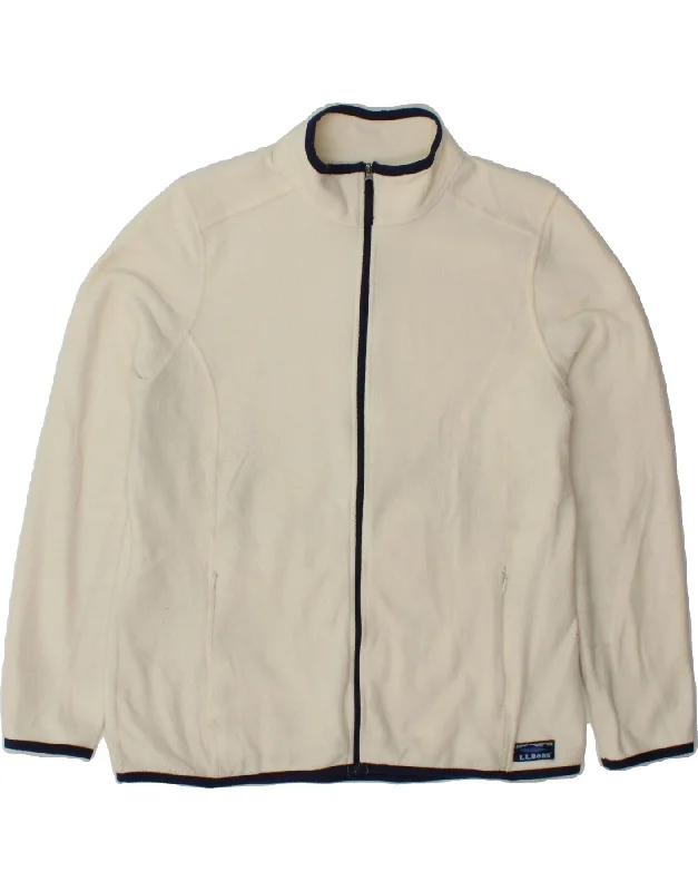 Women's Casual Wear Clothing L.L.BEAN Womens Fleece Jacket UK 16 Large Off White Polyester Women's Casual Wear Clothing L.L.BEAN Womens Fleece Jacket UK 16 Large Off White Polyester