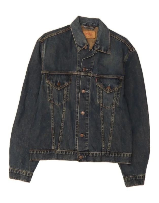 Women's Weekend Outfit LEVI'S Womens Denim Jacket UK 18 XL Navy Blue Cotton