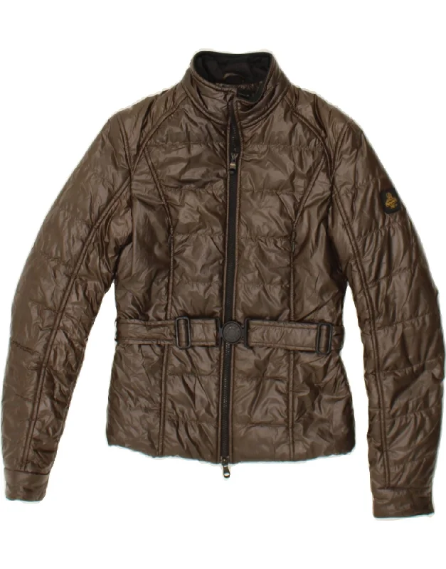 Women's Workout Clothing REFRIGIWEAR Womens Padded Jacket UK 10 Small Brown Polyester Women's Workout Clothing REFRIGIWEAR Womens Padded Jacket UK 10 Small Brown Polyester
