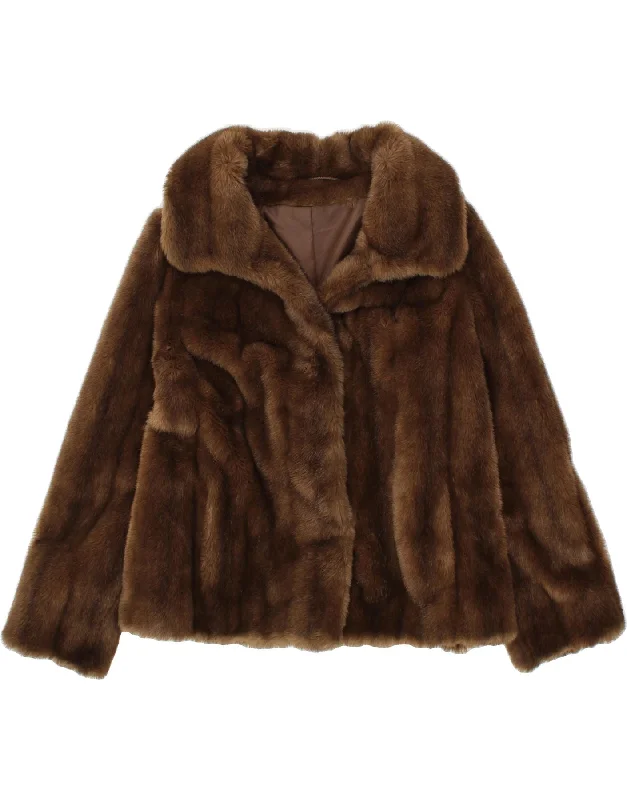 Women's Clothing For Outdoor Events VINTAGE Womens Faux Fur Overcoat UK 14 Medium Brown Acrylic Winter Women's Clothing For Outdoor Events VINTAGE Womens Faux Fur Overcoat UK 14 Medium Brown Acrylic Winter