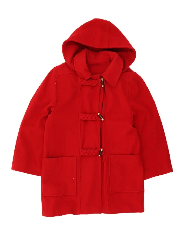 High-Fashion Women's Clothing VINTAGE Womens Hooded Duffle Coat UK 16 Large Red Wool