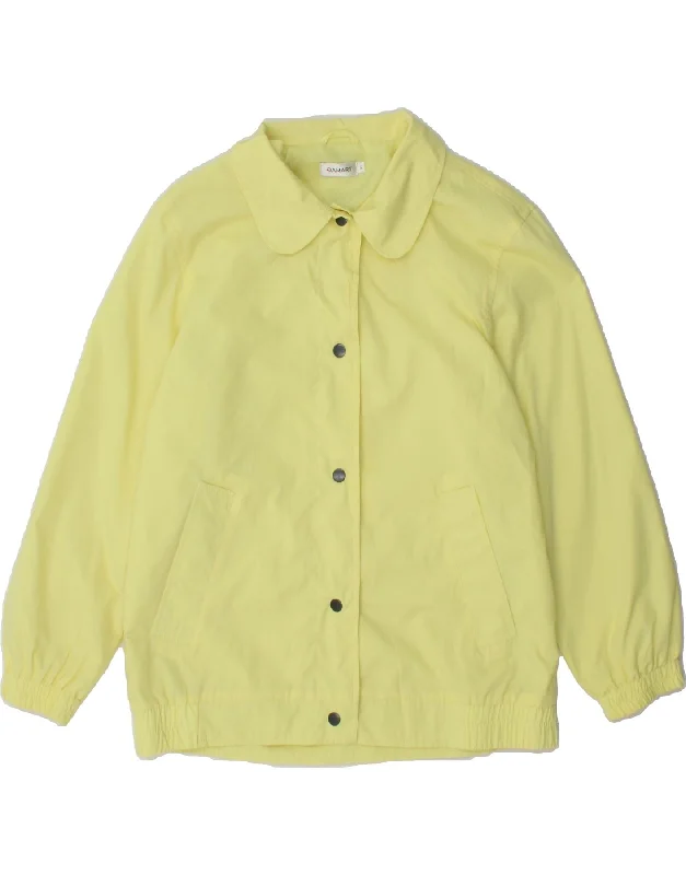 Clothes Women DAMART Womens Bomber Jacket UK 12 Medium Yellow Polyester