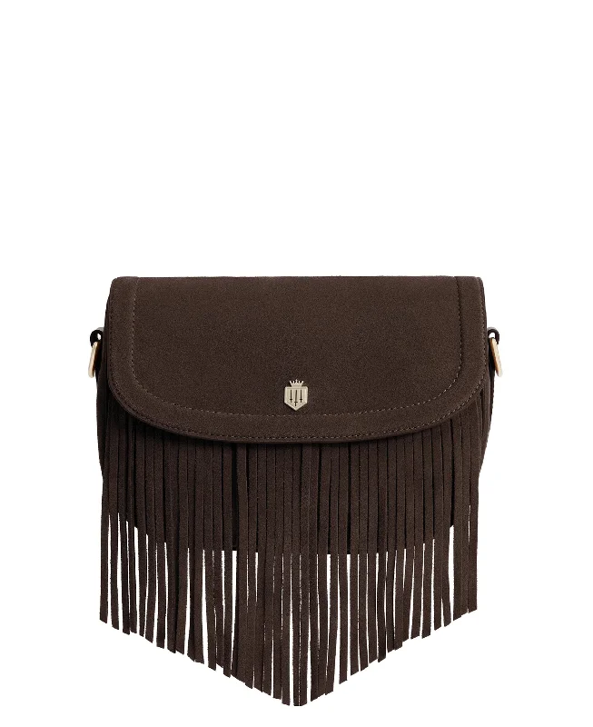 Glamorous Evening Wear Nashville Saddle Bag - Chocolate