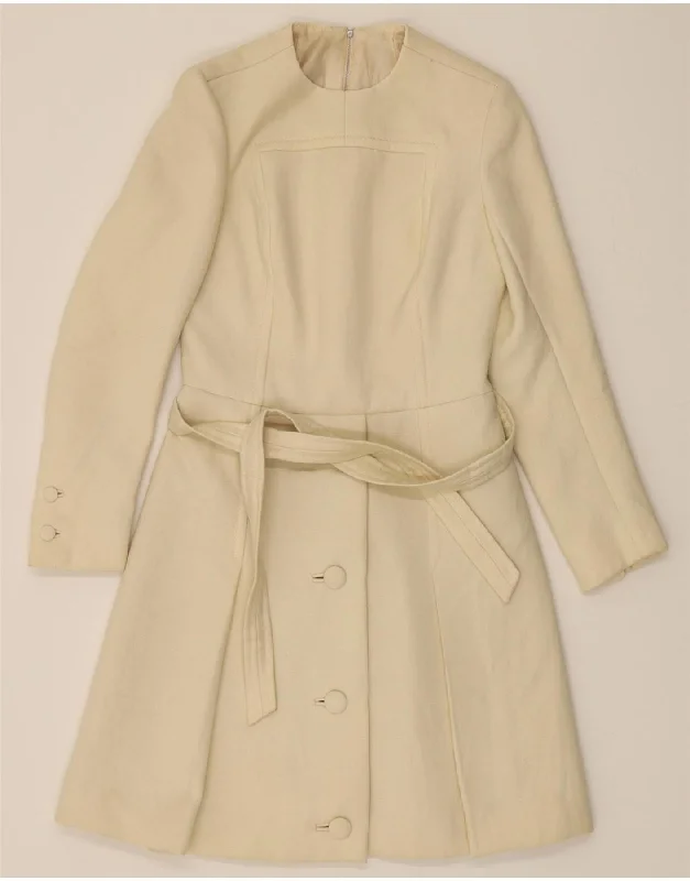 Stylish Loungewear for Women VINTAGE Womens Pullover Overcoat UK 12 Medium Off White