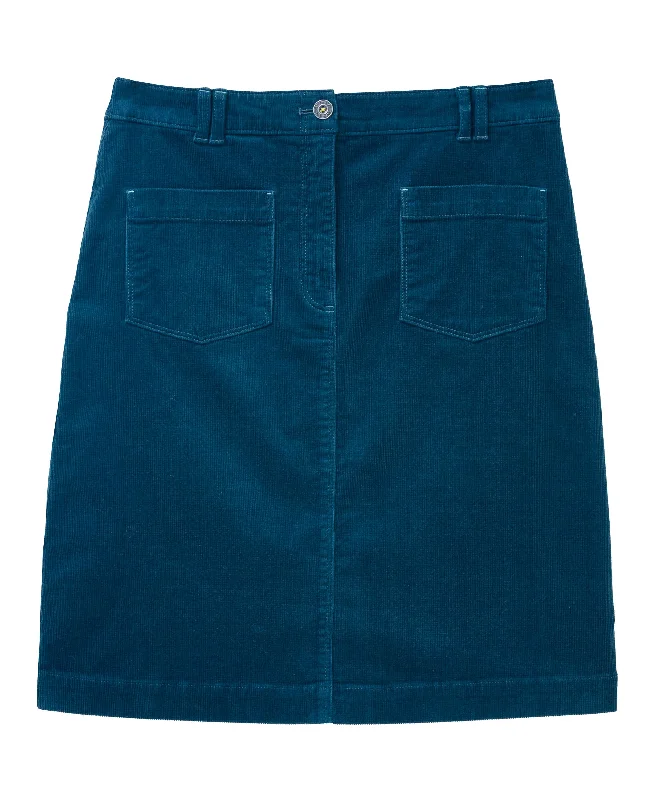 Timeless Women's Outfit Melody Organic Cord Skirt - Mid Teal