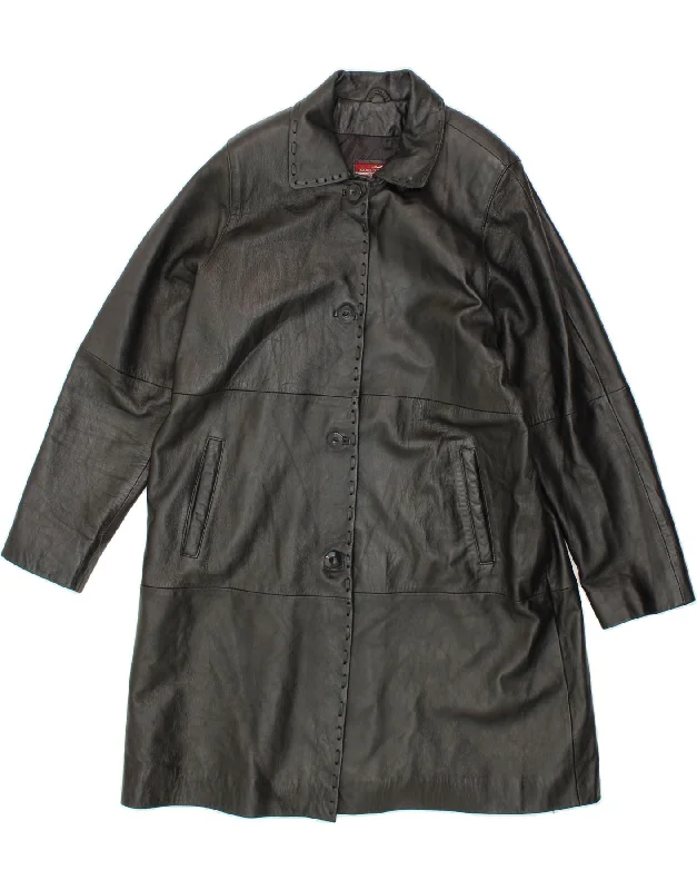 Best Online Boutiques For Women VINTAGE Womens Oversized Leather Coat IT 44 Medium Black Leather Best Online Boutiques For Women VINTAGE Womens Oversized Leather Coat IT 44 Medium Black Leather