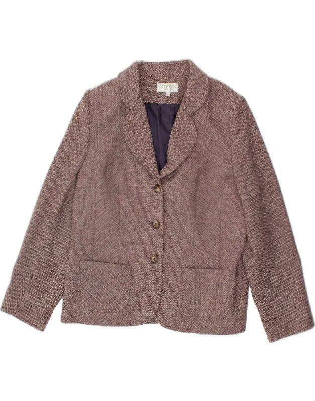 Women's Clothing for Every Season and Trend COTSWOLD Womens 3 Button Blazer Jacket UK 20 2XL  Purple Flecked Wool