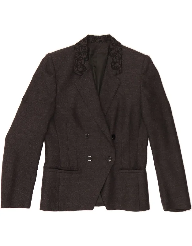 Women's Trendy Outfits VINTAGE Womens Double Breasted Blazer Jacket IT 42 Medium Grey Paisley Women's Trendy Outfits VINTAGE Womens Double Breasted Blazer Jacket IT 42 Medium Grey Paisley
