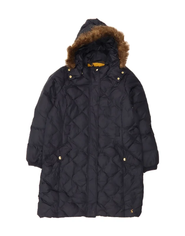 Women's Fashion-Forward Apparel JOULES Womens Hooded Padded Coat UK 18 XL Navy Blue Polyester Women's Fashion-Forward Apparel JOULES Womens Hooded Padded Coat UK 18 XL Navy Blue Polyester