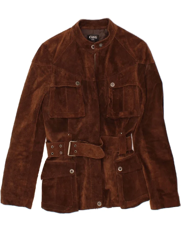 Formal Outfit For Women CINTI Womens Suede Jacket UK 12 Medium Brown Leather