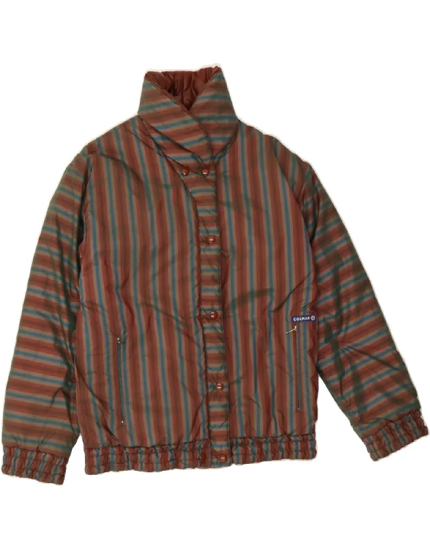 Casual Attire For Women COLMAR Womens Reversible Padded Jacket US 10 Large Brown Striped Casual Attire For Women COLMAR Womens Reversible Padded Jacket US 10 Large Brown Striped