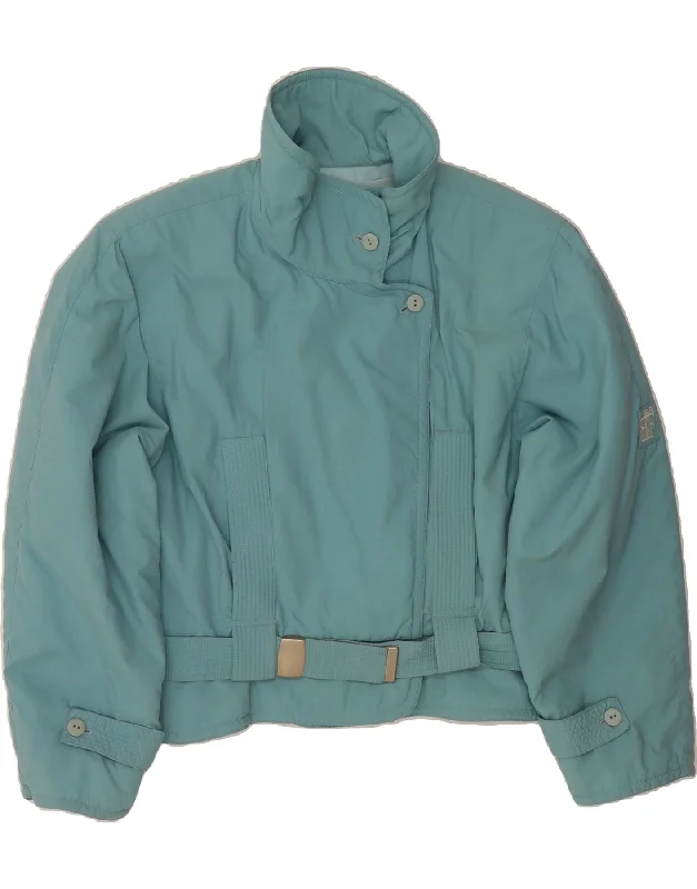 Women's Vacation Outfit Set BELFE Womens Bomber Jacket UK 16 Large Blue Polyamide