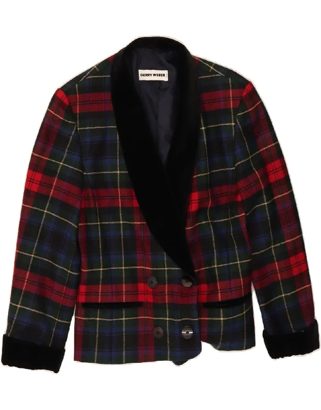 Women's Trendy Clothes GERRY WEBER Womens Blazer Jacket EU 40 Medium Multicoloured Check