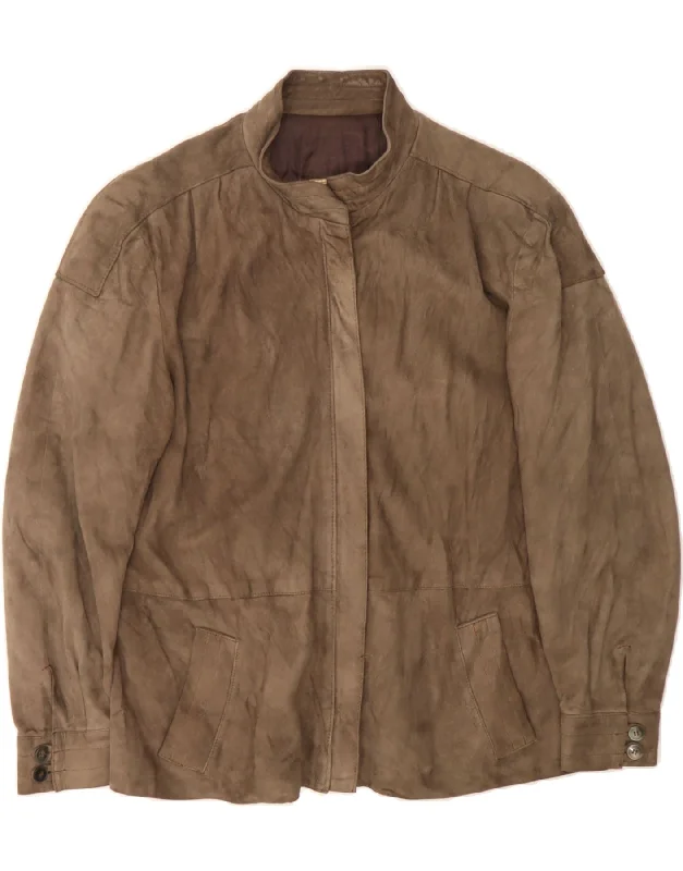 Fashion-forward Women's Clothing VINTAGE Womens Suede Jacket UK 10 Small Brown Leather Fashion-forward Women's Clothing VINTAGE Womens Suede Jacket UK 10 Small Brown Leather