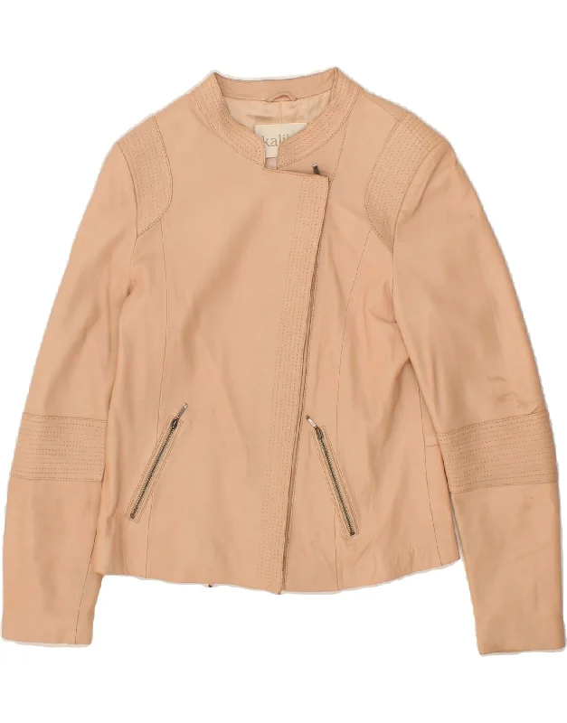 Women's Clothes For Special Occasions KALIKO Womens Crop Leather Jacket UK 14 Medium Beige Leather Women's Clothes For Special Occasions KALIKO Womens Crop Leather Jacket UK 14 Medium Beige Leather