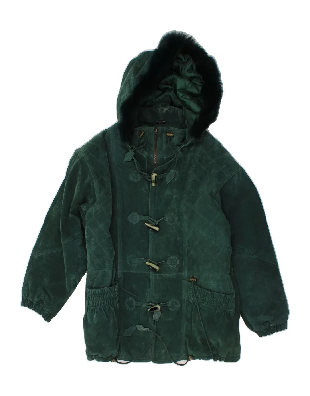 Women's Clothing Online Sale VINTAGE Womens Hooded Duffle Coat UK 16 Large Green