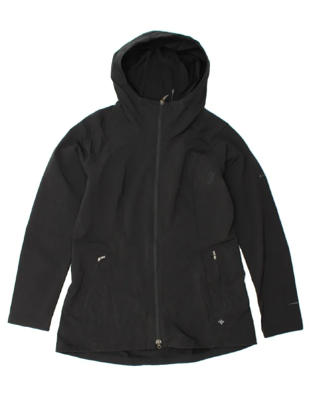 Women's Holiday Clothing COLUMBIA Womens Hooded Windbreaker Jacket UK 16 Large Black Polyester