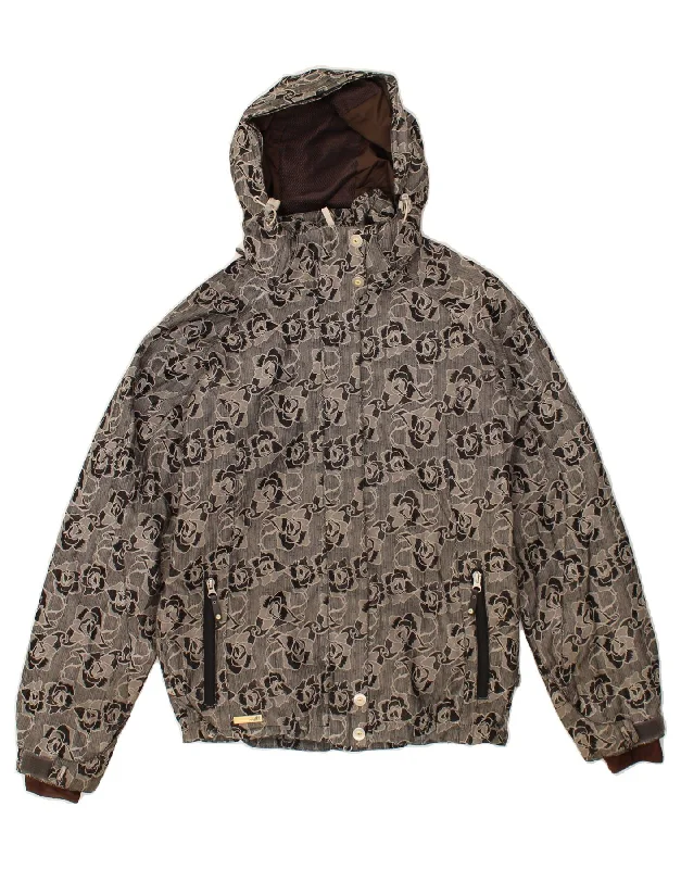 Women's Work Outfit O'NEILL Womens Hooded Windbreaker Jacket UK 14 Medium Grey Floral Women's Work Outfit O'NEILL Womens Hooded Windbreaker Jacket UK 14 Medium Grey Floral