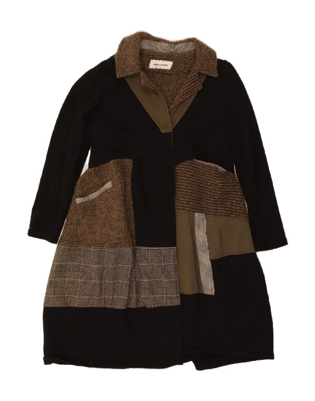 Women Online Clothing Boutiques VINTAGE Womens Overcoat UK 12 Medium Black Patchwork Cotton Women Online Clothing Boutiques VINTAGE Womens Overcoat UK 12 Medium Black Patchwork Cotton
