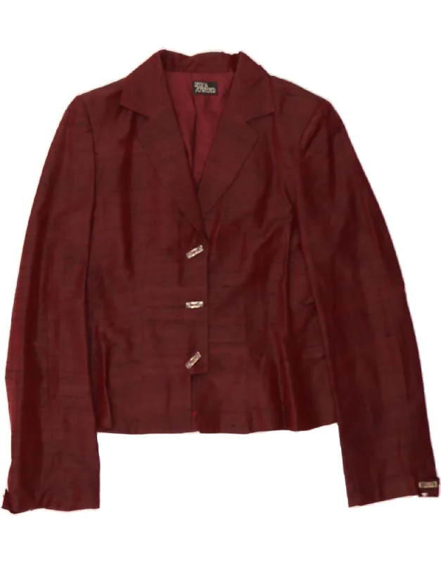 Fashionable Women's Casual Apparel REGINA SCHRECKER Womens 3 Button Blazer Jacket IT 46 Large Maroon Flecked Fashionable Women's Casual Apparel REGINA SCHRECKER Womens 3 Button Blazer Jacket IT 46 Large Maroon Flecked