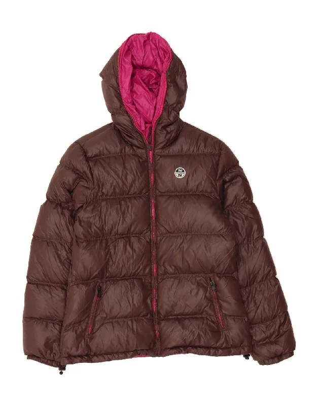 Women's Festive Attire NORTH SAILS Womens Reversible Padded Jacket UK 16 Large Brown Colourblock Women's Festive Attire NORTH SAILS Womens Reversible Padded Jacket UK 16 Large Brown Colourblock