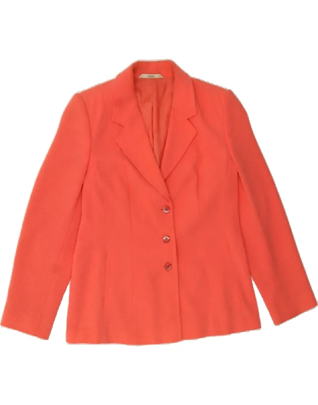 Fashion Women's Clothing LIBRA Womens 3 Button Blazer Jacket UK 12 Medium Pink Polyester