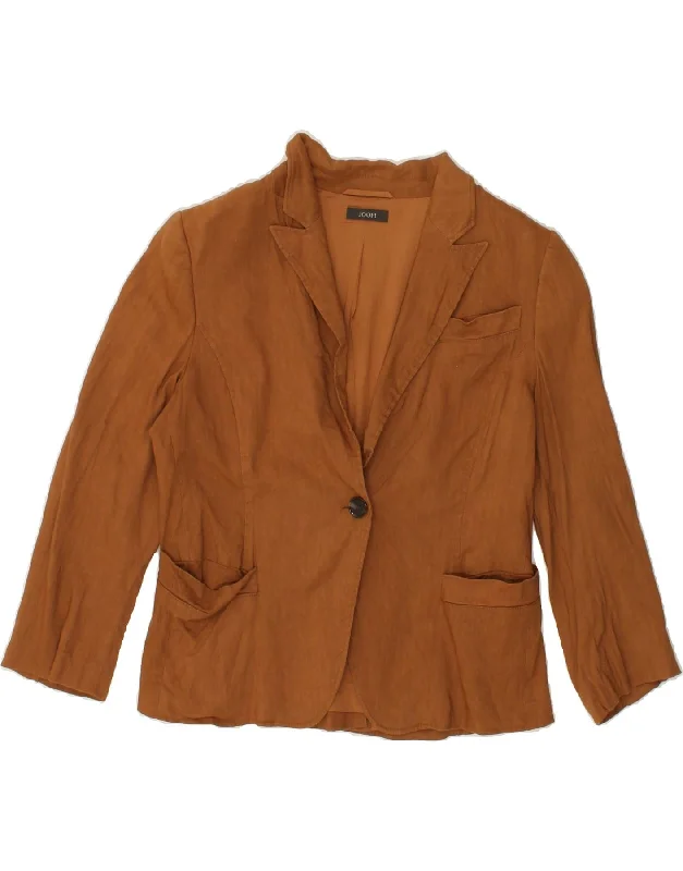 Women's Fashion Clothing JOOP Womens 1 Button Blazer Jacket UK 16 Large Brown Linen