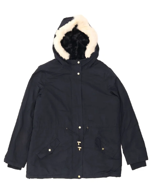 Street Style Fashion OASIS Womens Hooded Windbreaker Jacket UK 14 Medium Navy Blue Cotton Street Style Fashion OASIS Womens Hooded Windbreaker Jacket UK 14 Medium Navy Blue Cotton