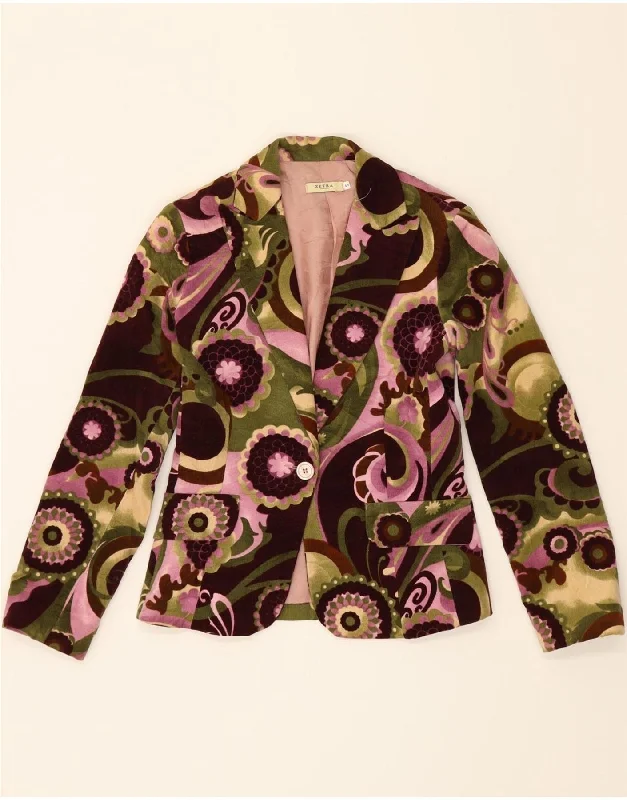Women's Work Outfit For The Office XETRA Womens 1 Button Blazer Jacket UK 10 Small Multicoloured Floral Women's Work Outfit For The Office XETRA Womens 1 Button Blazer Jacket UK 10 Small Multicoloured Floral