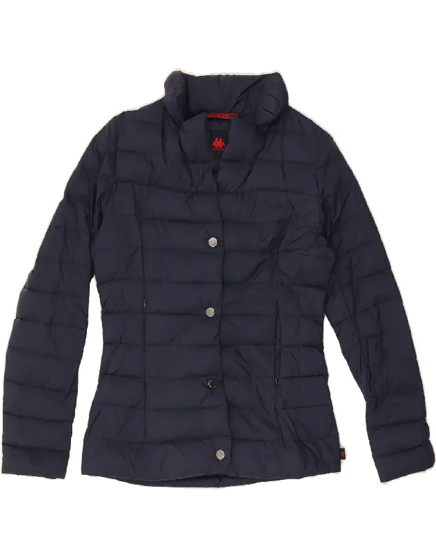 Women's Clothing For Holiday Travel KAPPA Womens Padded Jacket UK 10 Small Navy Blue Nylon Women's Clothing For Holiday Travel KAPPA Womens Padded Jacket UK 10 Small Navy Blue Nylon