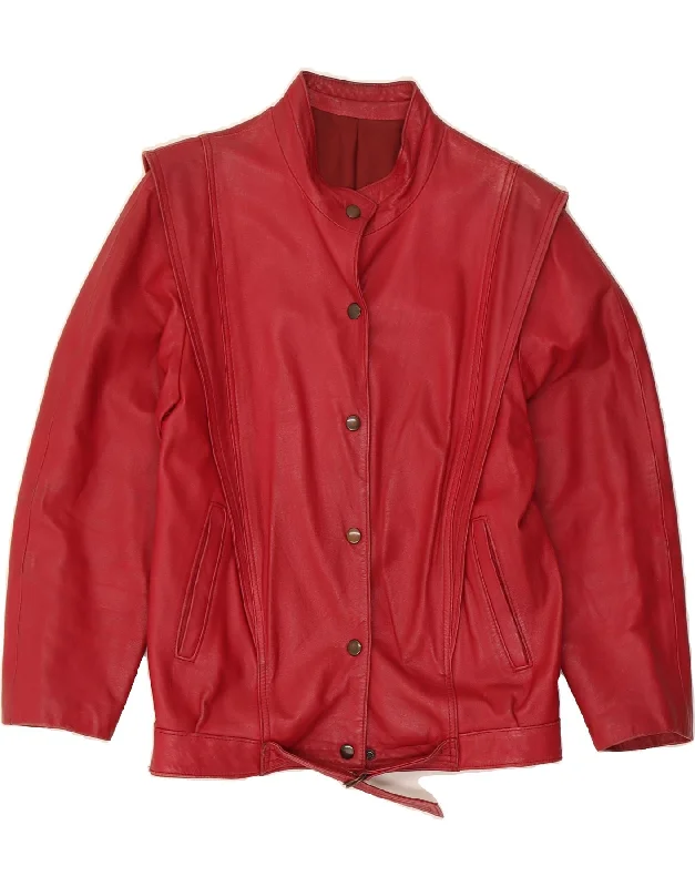 Stylish And Comfortable Clothing For Women VINTAGE Womens Leather Jacket UK 12 Medium Red Leather Stylish And Comfortable Clothing For Women VINTAGE Womens Leather Jacket UK 12 Medium Red Leather