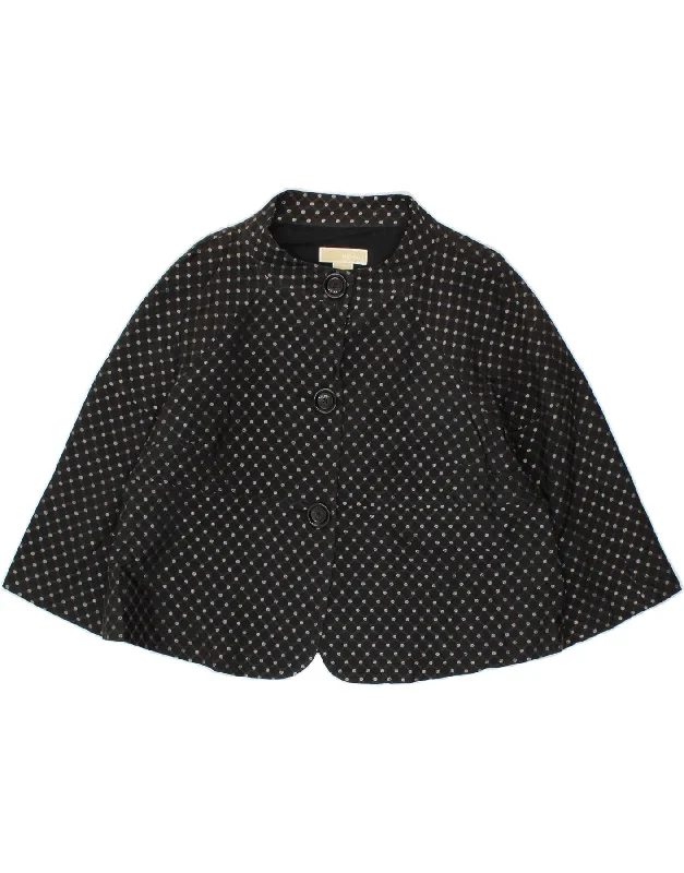 Exclusive Discount MICHAEL KORS Womens Crop 3 Button Blazer Jacket US 14 XL Black Spotted Exclusive Discount MICHAEL KORS Womens Crop 3 Button Blazer Jacket US 14 XL Black Spotted