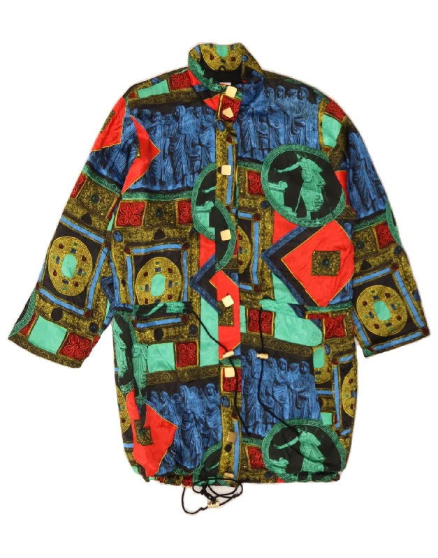 Women's Apparel DIVINA Womens Abstract Pattern Overcoat EU 40 Medium Multicoloured