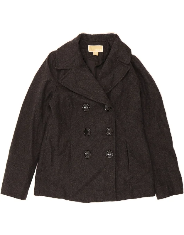 Women's Evening Clothes MICHAEL KORS Womens Pea Coat UK 10 Small Grey Wool