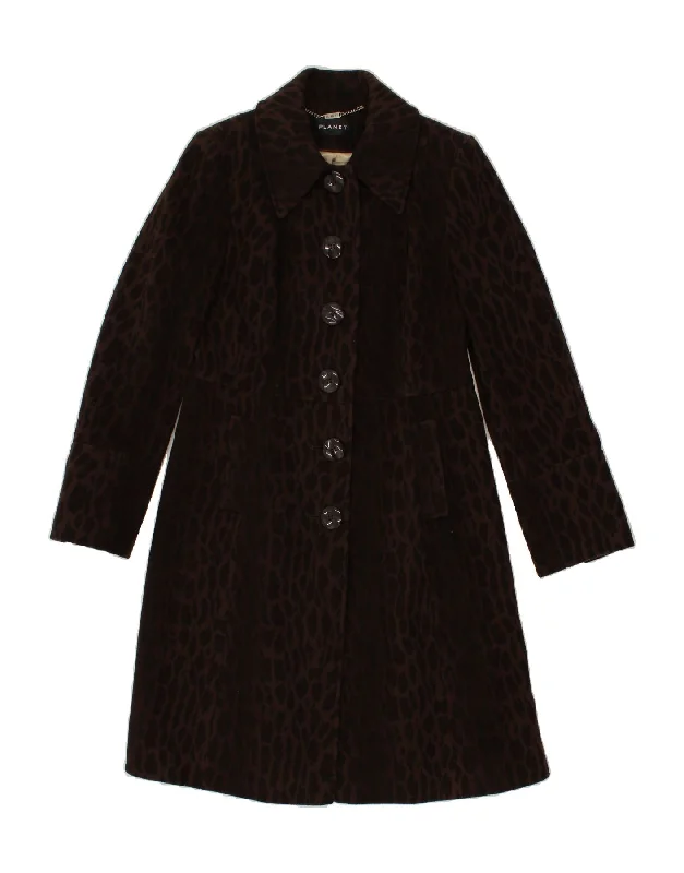 Women's Cozy Outfit For Lounging PLANET Womens Overcoat UK 14 Medium Brown Animal Print Wool Women's Cozy Outfit For Lounging PLANET Womens Overcoat UK 14 Medium Brown Animal Print Wool