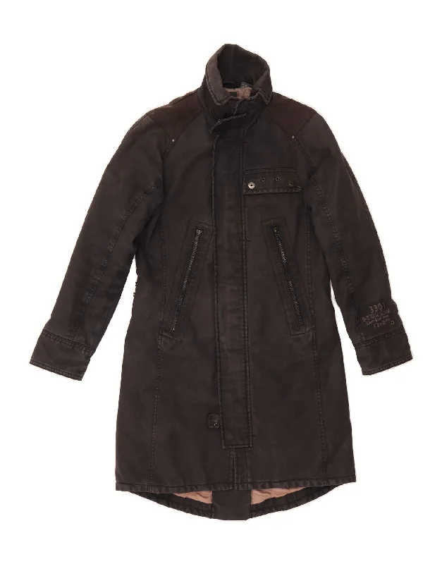 Women's Comfortable Lounge Outfit G-STAR Womens Parka Jacket UK 10 Small Grey Cotton