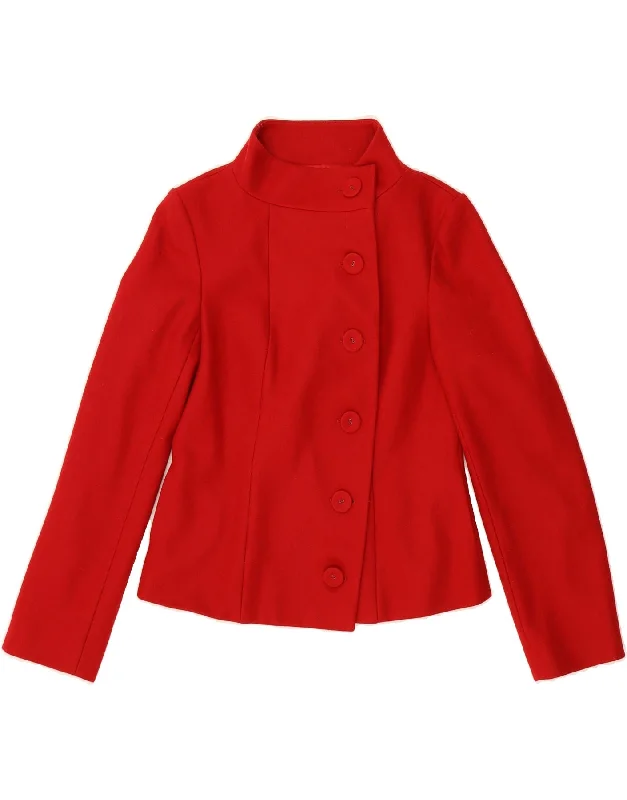 Women's Festive Attire SASHA Womens 6 Button Blazer Jacket UK 10 Small Red Wool