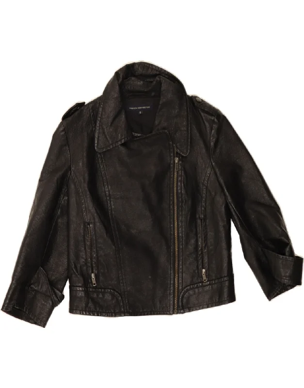Women's Evening Clothing FRENCH CONNECTION Womens Crop Biker Jacket UK 12 Medium Black Biker Women's Evening Clothing FRENCH CONNECTION Womens Crop Biker Jacket UK 12 Medium Black Biker