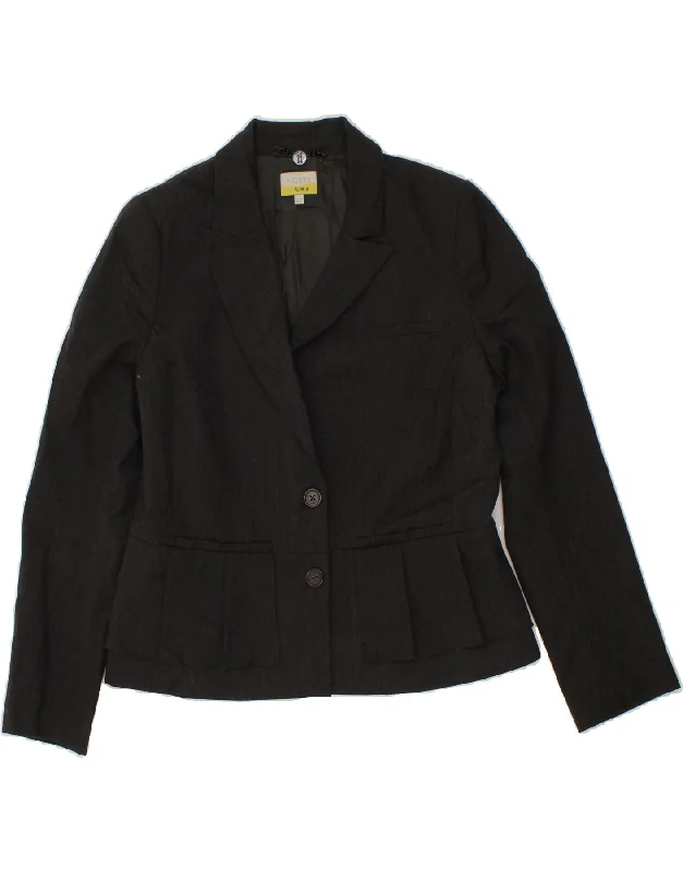 Women's Evening Attire HOBBS Womens 2 Button Blazer Jacket UK 12 Medium  Grey Wool