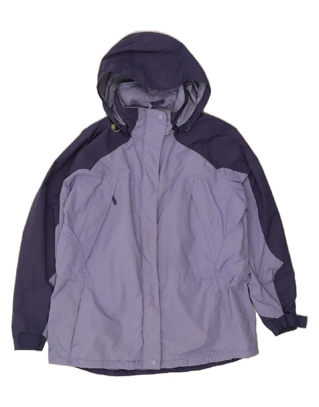 Plus Size Women Wear COLUMBIA Womens Hooded Windbreaker Jacket UK 18 XL Purple Colourblock Plus Size Women Wear COLUMBIA Womens Hooded Windbreaker Jacket UK 18 XL Purple Colourblock